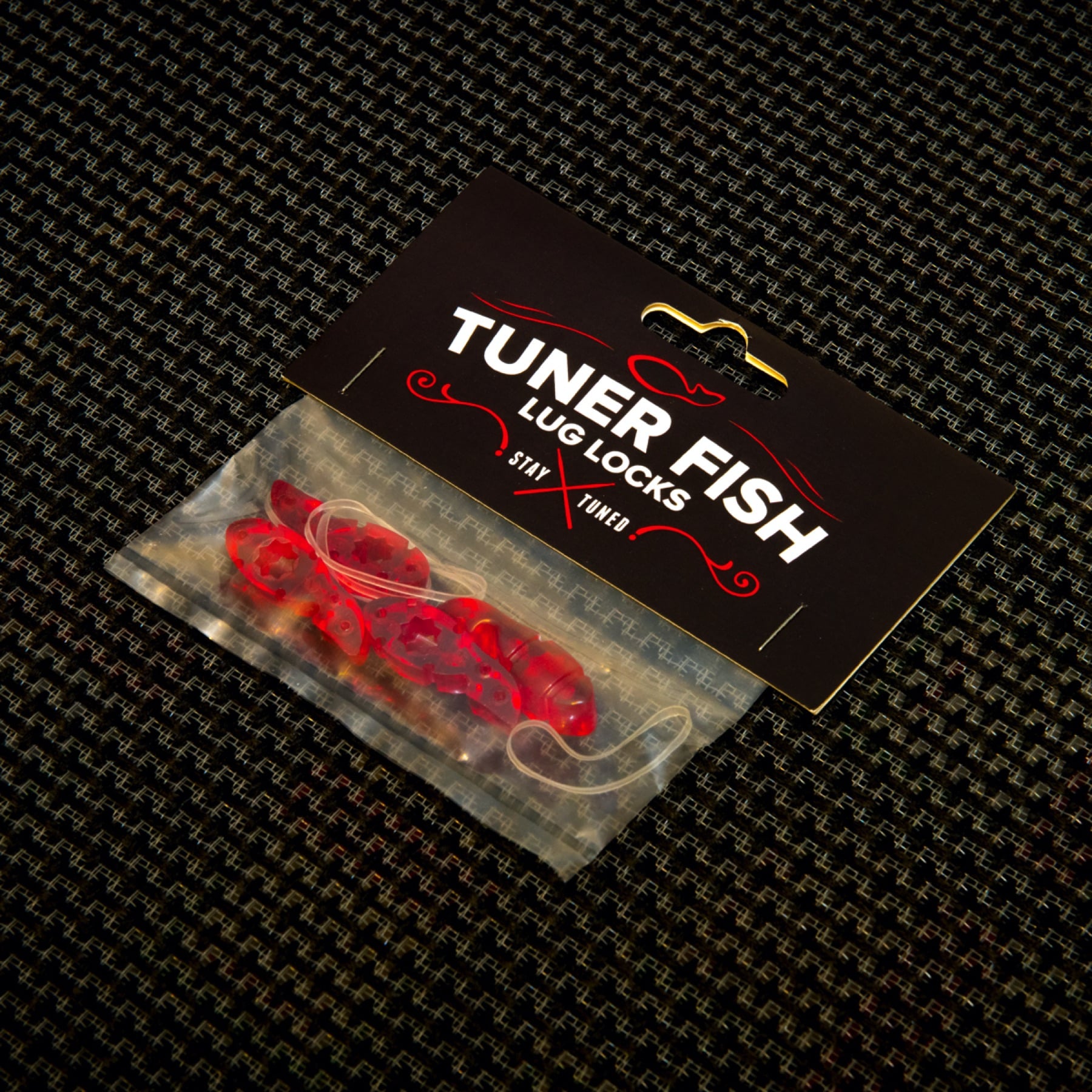 Tuner Fish Lug Locks Red 4 Pack