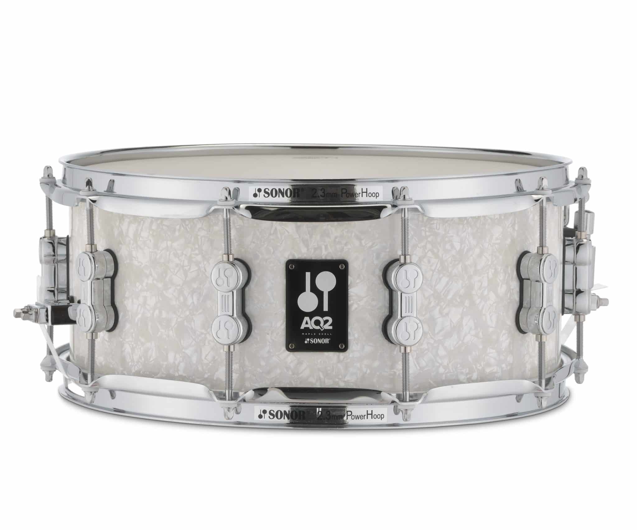 Sonor AQ2 14x6in Maple Snare Drum – White Pearl 4