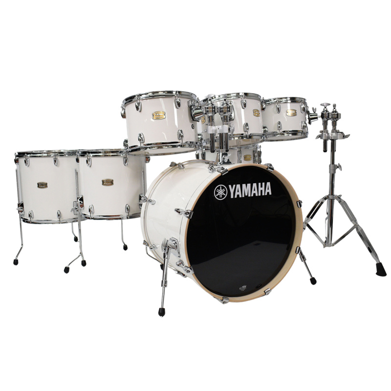 Yamaha Stage Custom Birch 22in 7pc Shell Pack (8/10/12/14/16/22/14sn) – Pure White 3