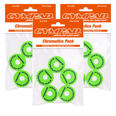 Cympad Chromatics 40/15mm 3 x 5 Pack Bundle – Green