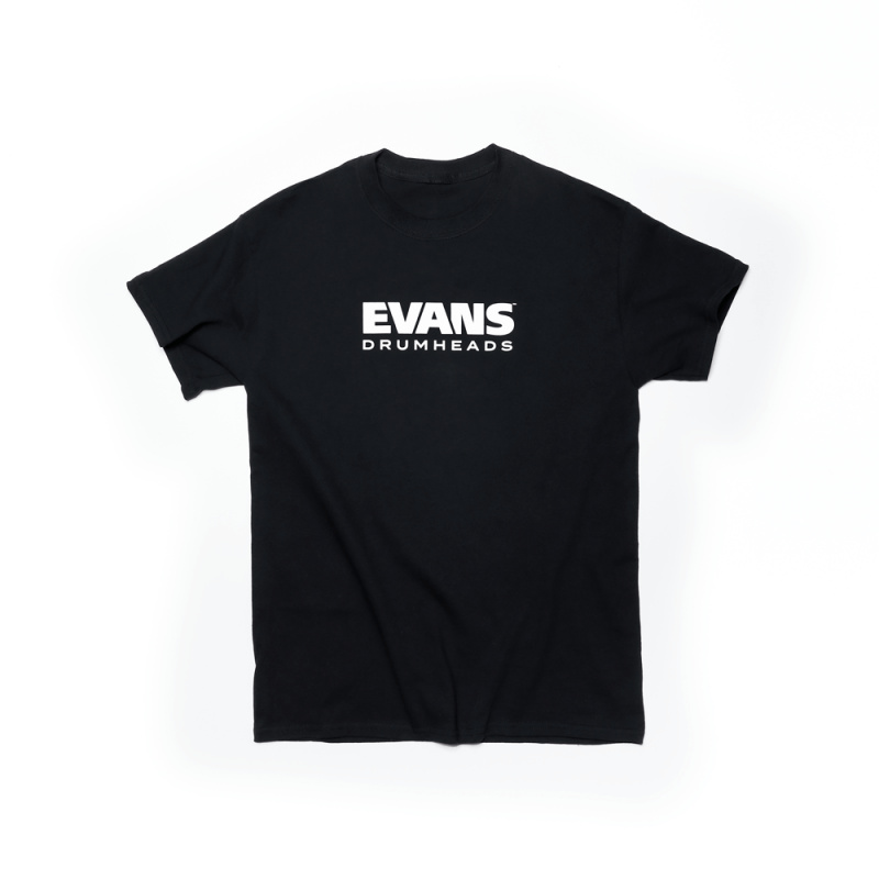 Evans Black T-Shirt With White Logo – Various Sizes