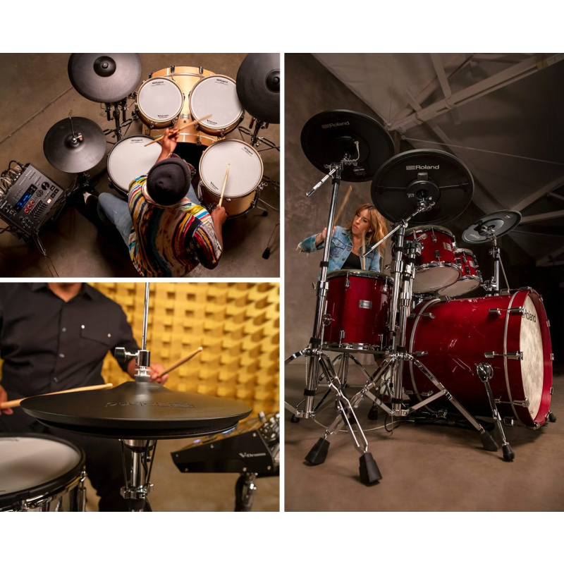 Roland VAD706 V-Drums Acoustic Design Electronic Kit – Gloss Ebony 14