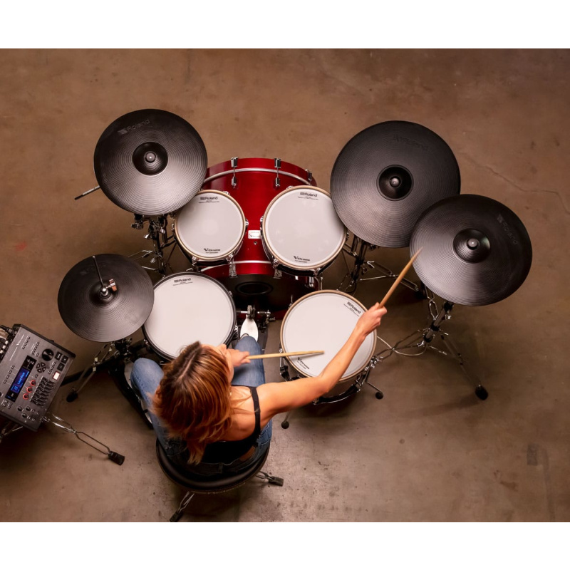 Roland VAD706 V-Drums Acoustic Design Electronic Kit – Gloss Ebony 13