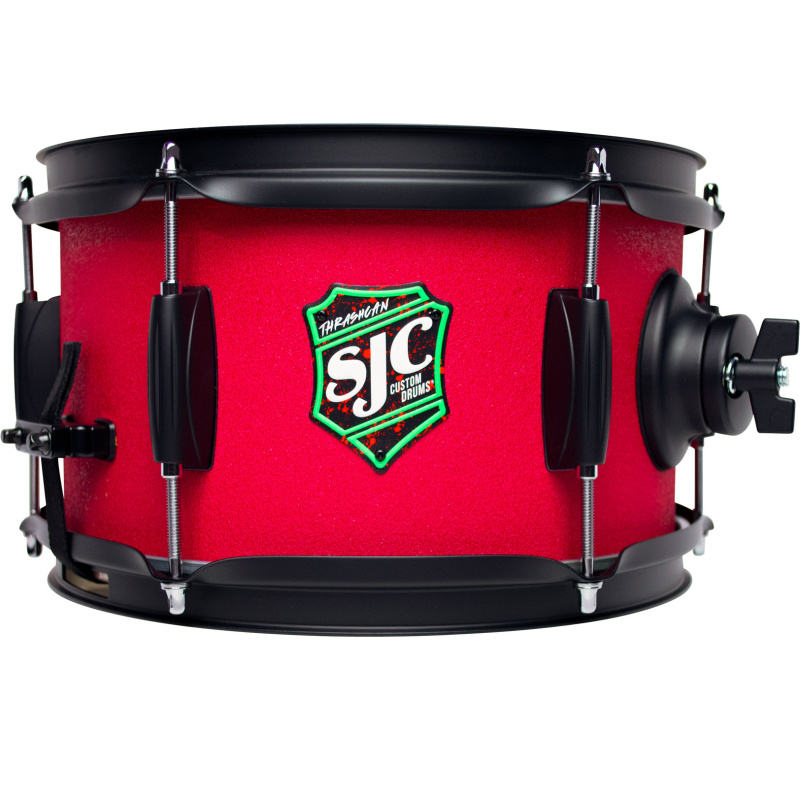 SJC Thrash Can 10x6in Snare Drum – Red Grip Tape 4