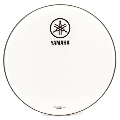 Yamaha Marching Bass Drum Head with Fork Logo White 22 in.