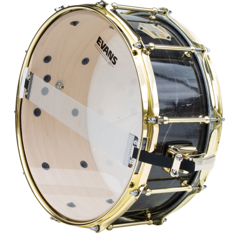 SJC Providence Series 14x6in Snare Drum – Obsidian Black With Brass Hardware
