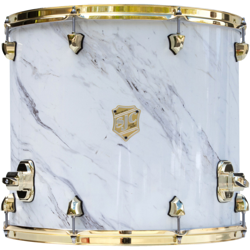 SJC Providence Series 22in 3pc Shell Pack – Calcutta White With Brass HW 6