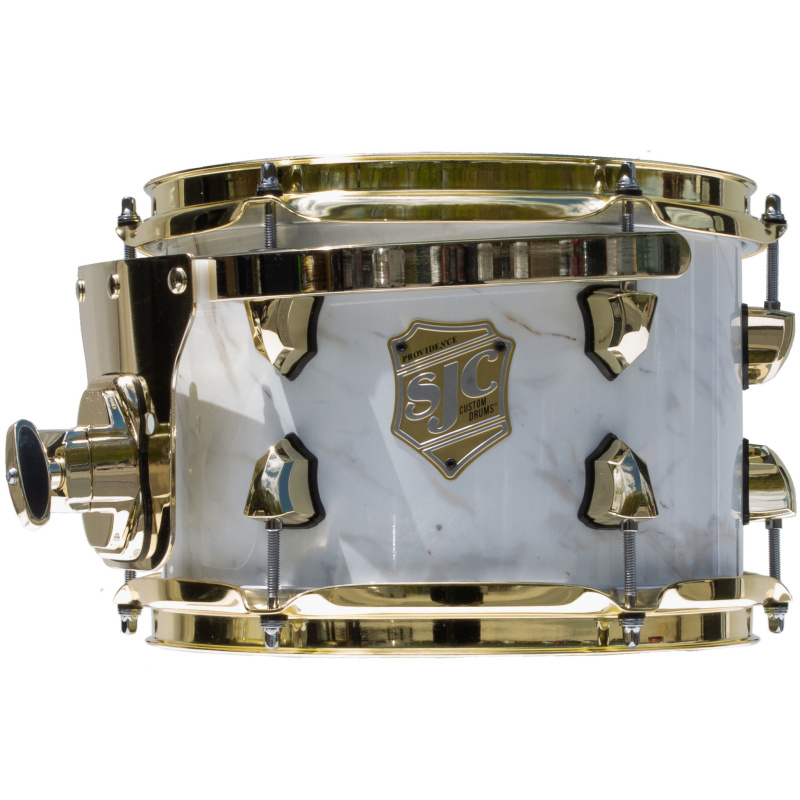 SJC Providence Series 22in 3pc Shell Pack – Calcutta White With Brass HW 5