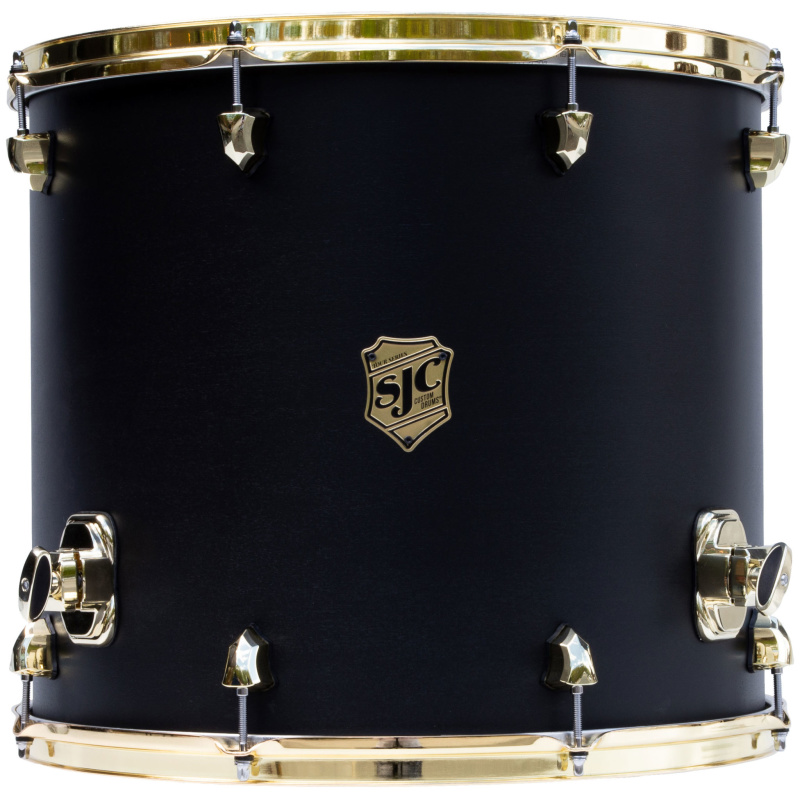 SJC Tour Series 22in 3pc Shell Pack – Onyx Lacquer With Brass Hardware 6