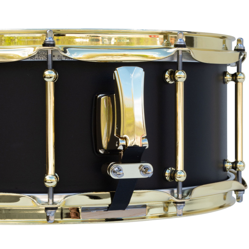 SJC Tour Series 14x6in Snare Drum – Onyx Lacquer With Brass Hardware 5