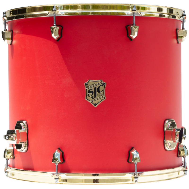 SJC Tour Series 22in 3pc Shell Pack – Ruby With Brass Hardware