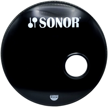 Sonor 22in Ported Drum Head – Black