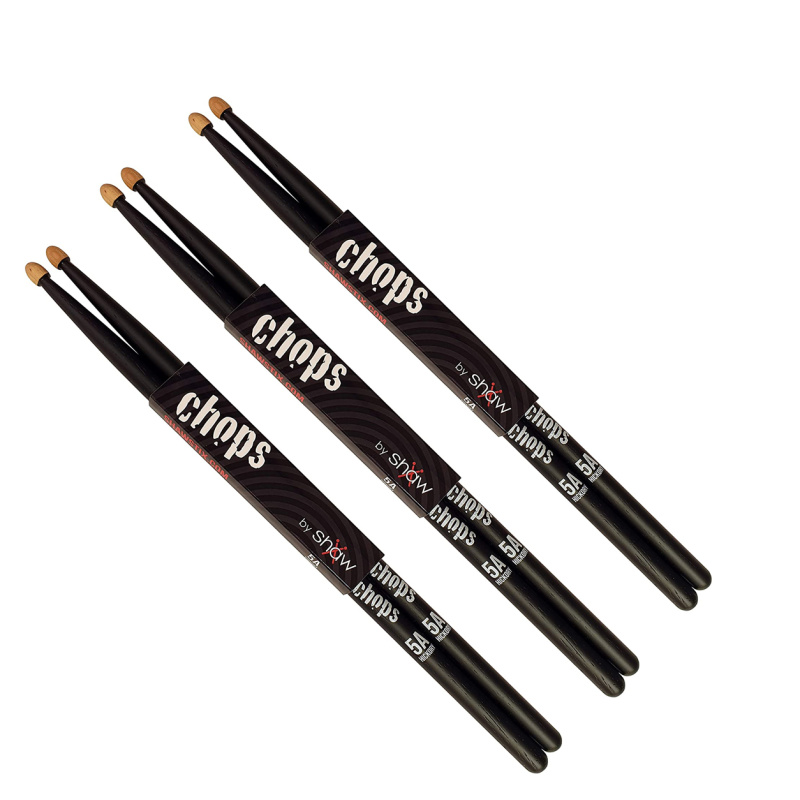 Shaw Chops Sticks – 5A Wood Tip x 3 Pairs 4