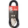 Stagg 3m Twin 1/4in Audio Cable 6