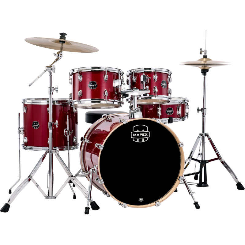 Mapex Venus 5pc Fusion Drum Kit – Crimson Red Sparkle 3