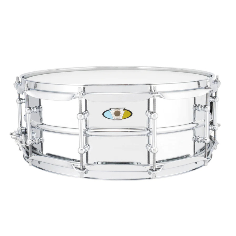 Ludwig Supralite 14×5.5in Steel Snare with P88i Throw Off 4