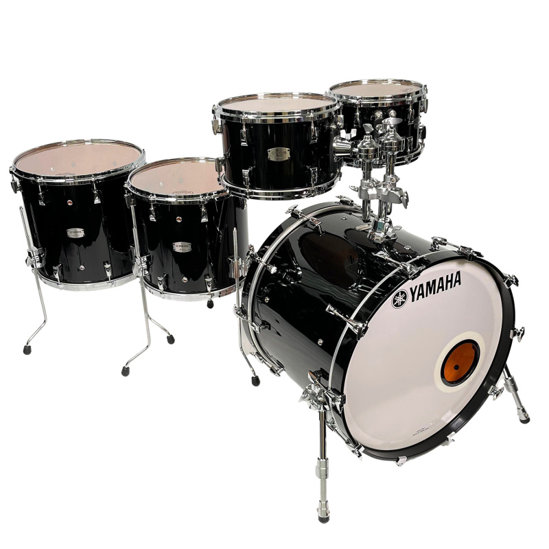 Yamaha Absolute Hybrid Maple 22in 5pc Shell Pack – Solid Black 5