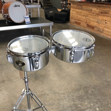 Tama Steel Mini-Timbales – 8in / 10in 2pc Set with Holder and Clamp