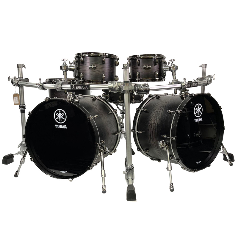Yamaha Live Custom Hybrid Oak 22in Double Bass Drum 6pc Shell Pack with HEX Racks 4