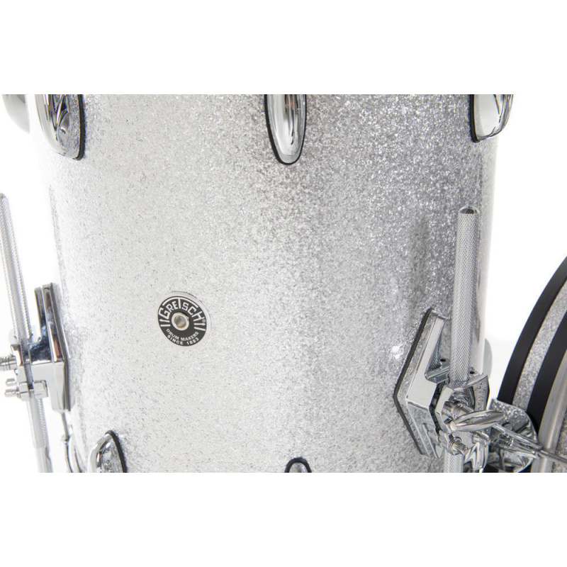 Gretsch USA Brooklyn 18in Bop Shell Pack – Silver Sparkle With Drilled Bass Drum 11