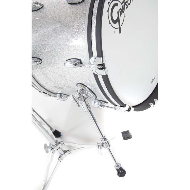 Gretsch USA Brooklyn 18in Bop Shell Pack – Silver Sparkle With Drilled Bass Drum 10