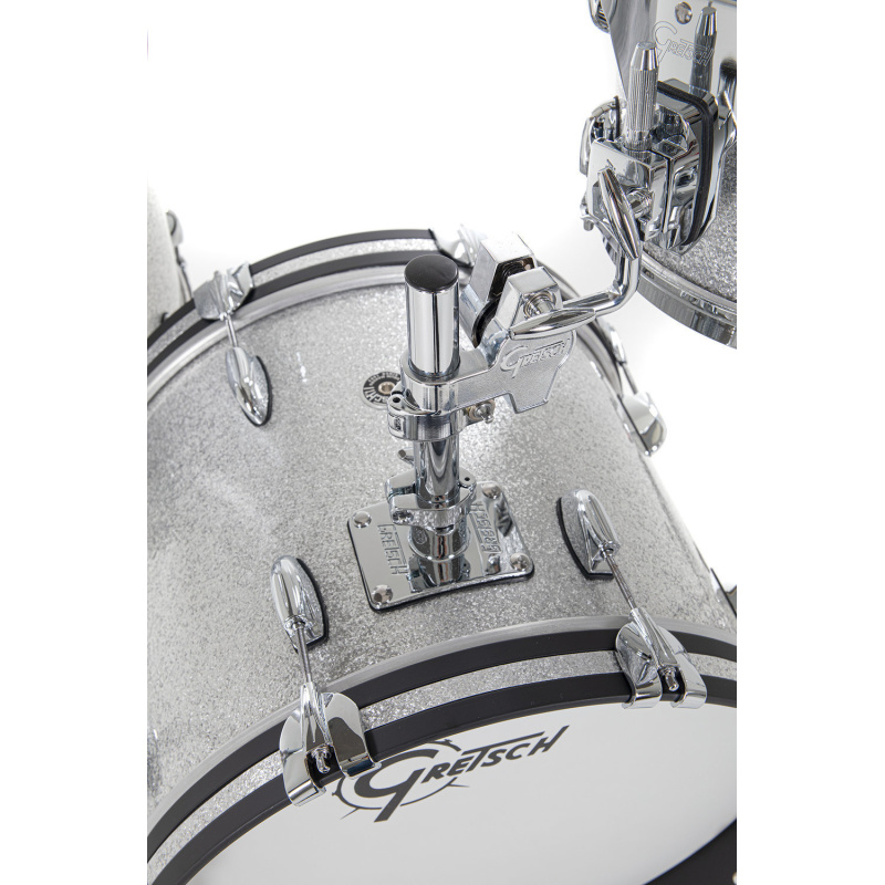 Gretsch USA Brooklyn 18in Bop Shell Pack – Silver Sparkle With Drilled Bass Drum 6