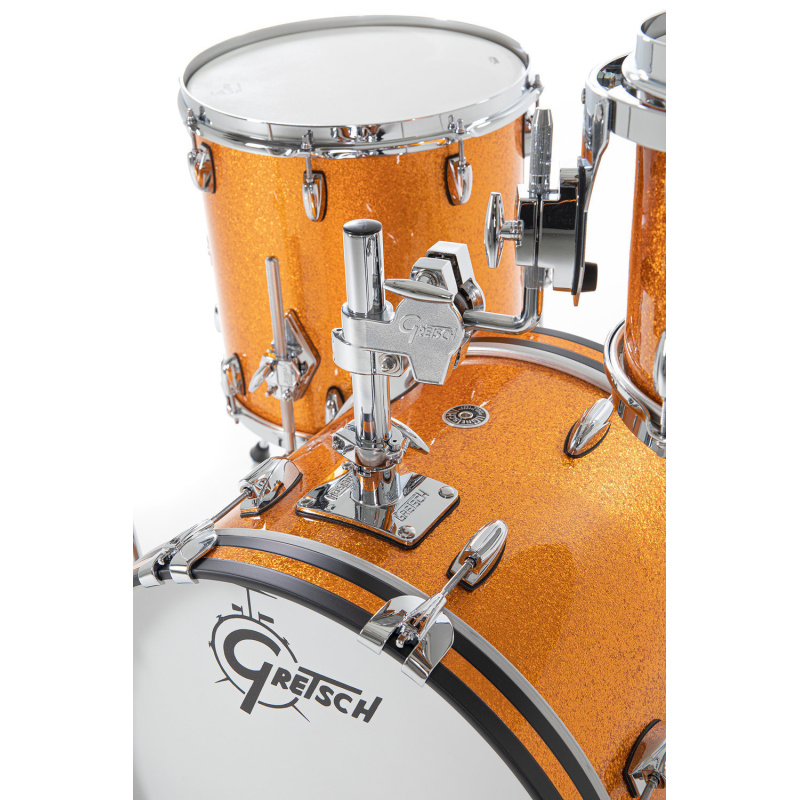 Gretsch USA Brooklyn 18in Bop Shell Pack – Gold Sparkle With Drilled Bass Drum 9