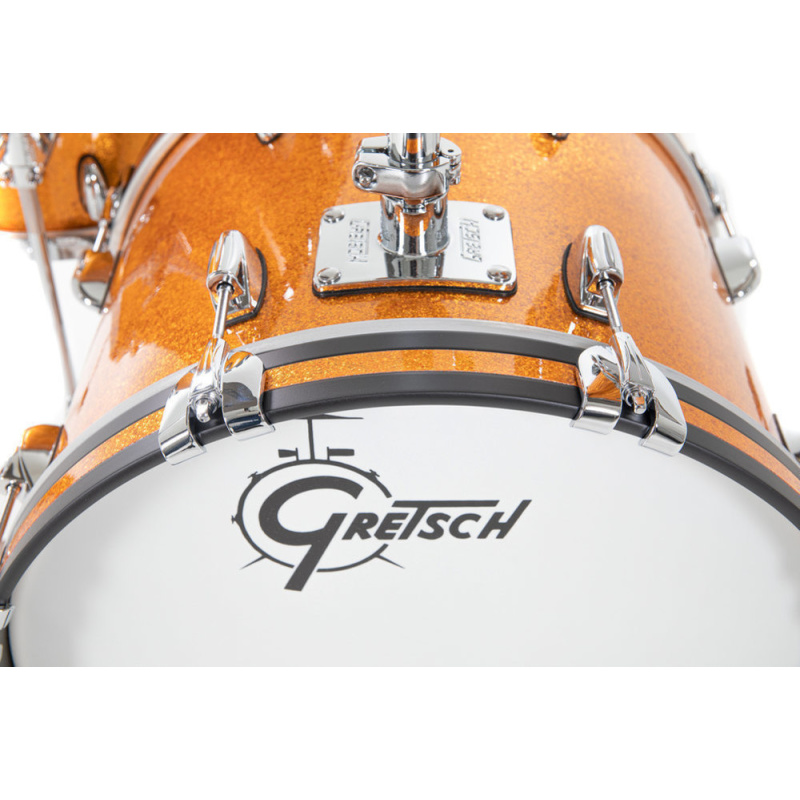 Gretsch USA Brooklyn 18in Bop Shell Pack – Gold Sparkle With Drilled Bass Drum 6