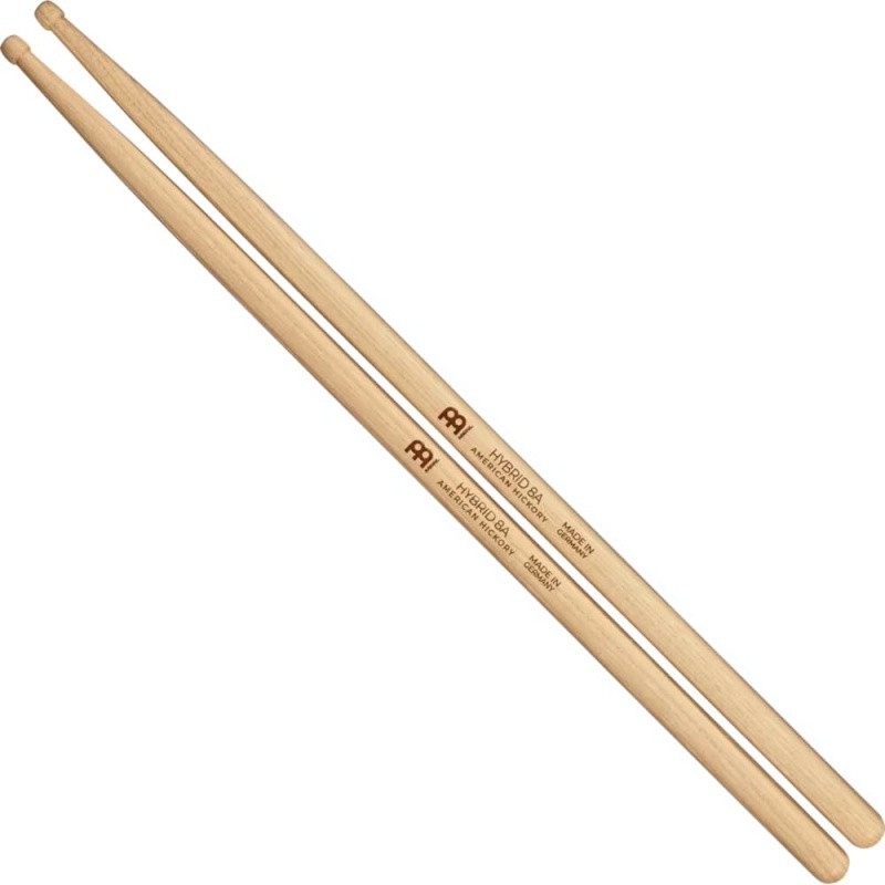 Meinl Hybrid 8A Hickory Drumstick – Wood Tip 4