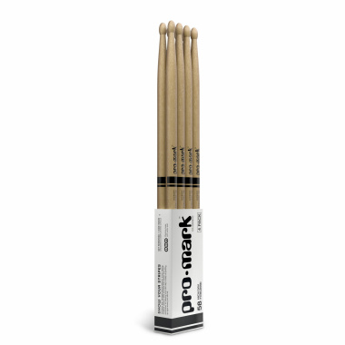 ProMark Classic Forward 5B Hickory Drumsticks Wood Tip 4 Pack