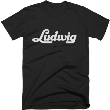 Ludwig Black Script Logo T-Shirt – Various Sizes