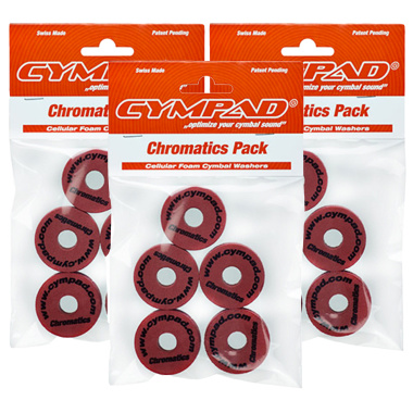 Cympad Chromatics 40/15mm 3 x 5 Pack Bundle – Crimson