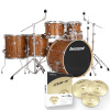 Ludwig Evolution 6pc Kit With Hardware & Cymbals – Cherry 12