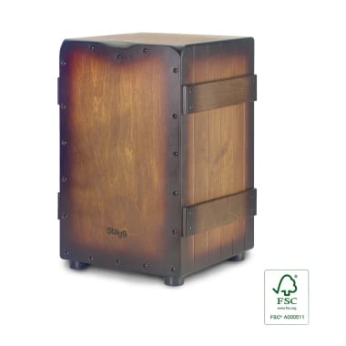 Stagg Crate Cajon - Sunburst Brown