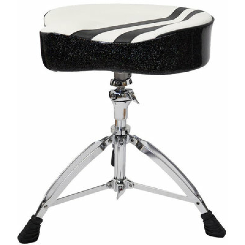 Mapex T756W Ltd Edition Drum Throne – White With Black Stripe 5