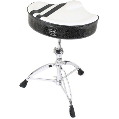 Mapex T756W Ltd Edition Drum Throne – White With Black Stripe