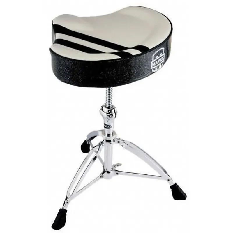 Mapex T756W Ltd Edition Drum Throne – White With Black Stripe 6