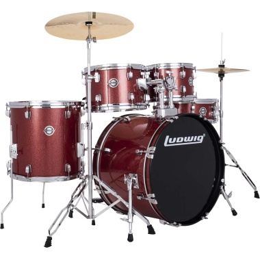 Ludwig Accent Fuse 5pc Kit – Red Sparkle