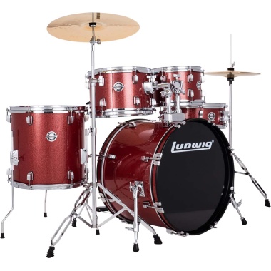 Ludwig Accent Drive 5pc Kit – Red Sparkle