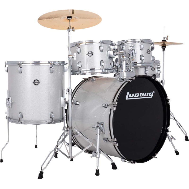 Ludwig Accent Drive 5pc Kit – Silver Sparkle 4