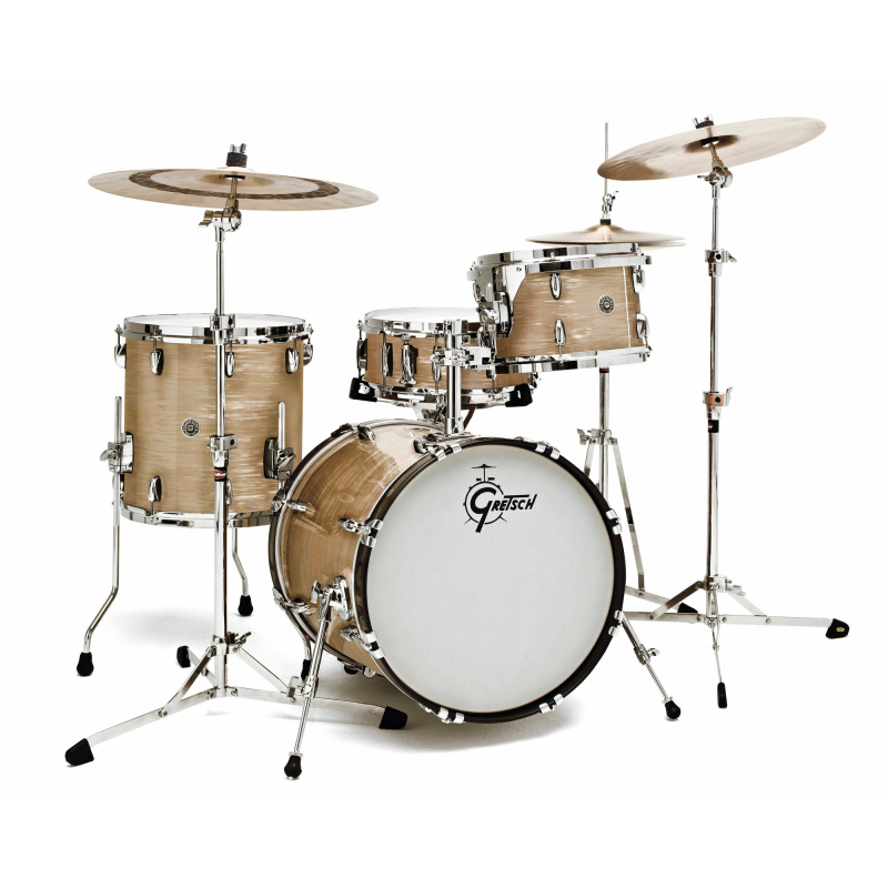 Gretsch USA Brooklyn 18in Bop Shell Pack – Creme Oyster With Drilled Bass Drum 4