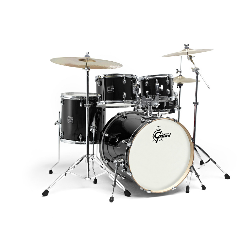 Gretsch Energy 20in Drum Kit With Hardware & Paiste 101 Cymbals – Black 4
