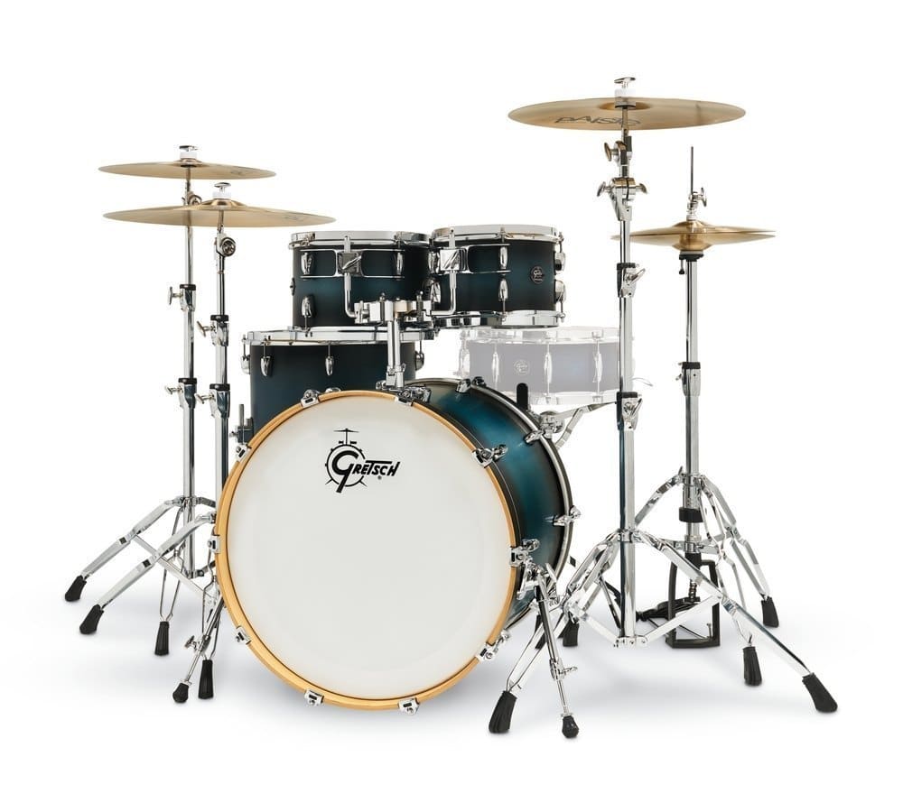 Gretsch Renown Maple 22in 4pc Shell Pack - Satin Antique Blue Burst - Image 3
