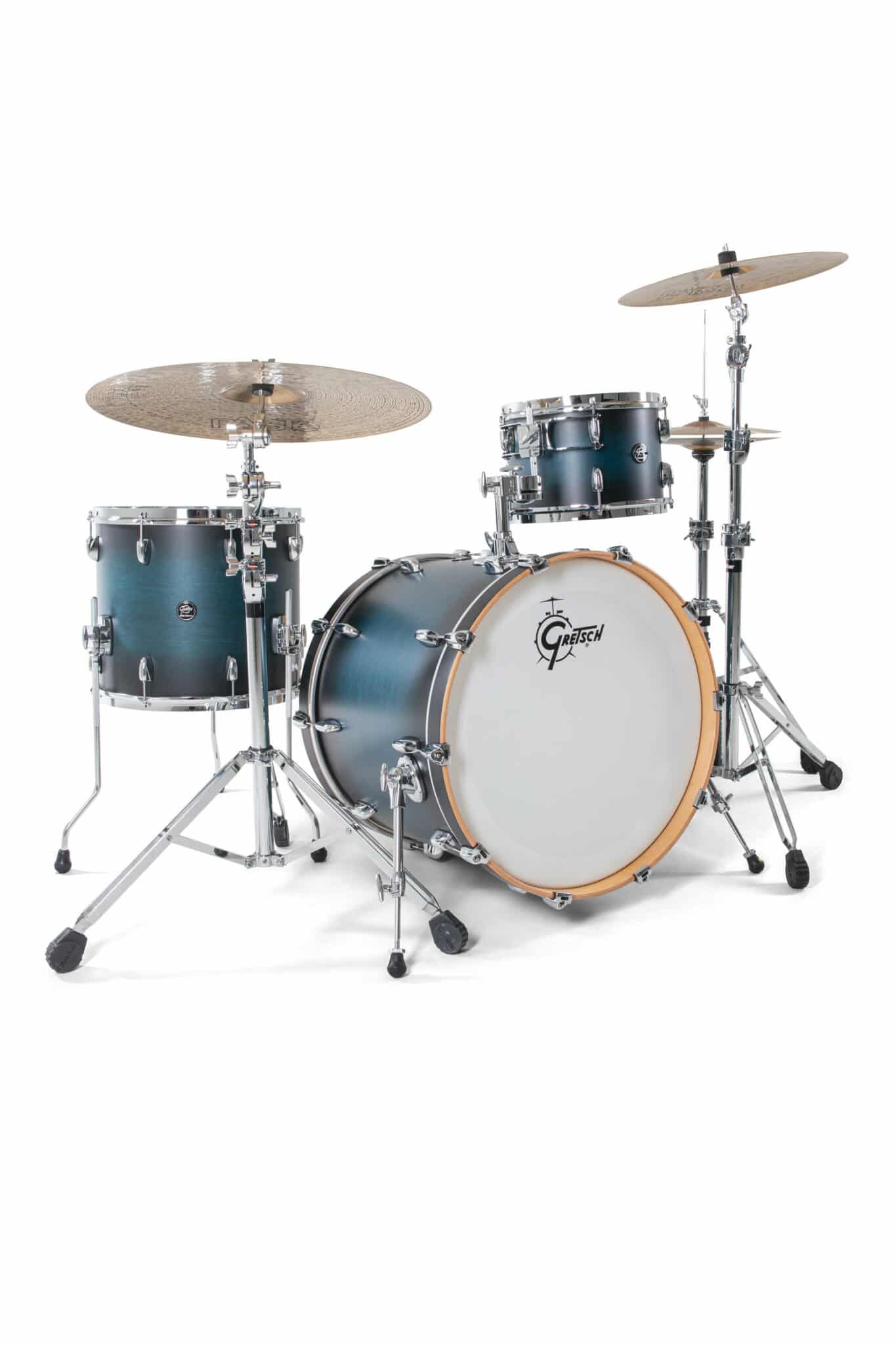 Gretsch Renown Maple 22in 3pc Shell Pack - Satin Antique Blue Burst