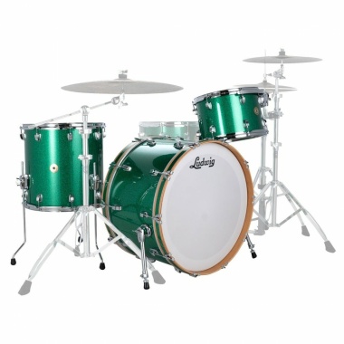 ludwig continental 22in 3pc shell pack green sparkle