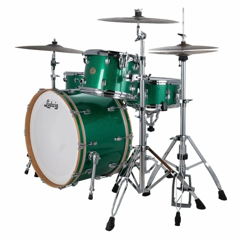 ludwig continental 22in 4pc shell pack green sparkle