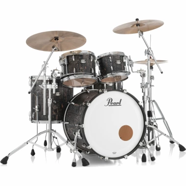 pearl masters maple 22in 4pc shell pack satin charred oak