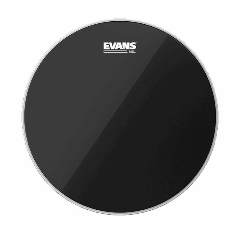 evans black chrome 8in drum head