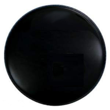 custom percussion 24in black bass drum head w/conrol ring