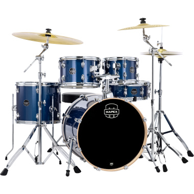 mapex venus 5pc fusion drum kit with paiste 101 cymbals & b400 boom stand blue sky sparkle